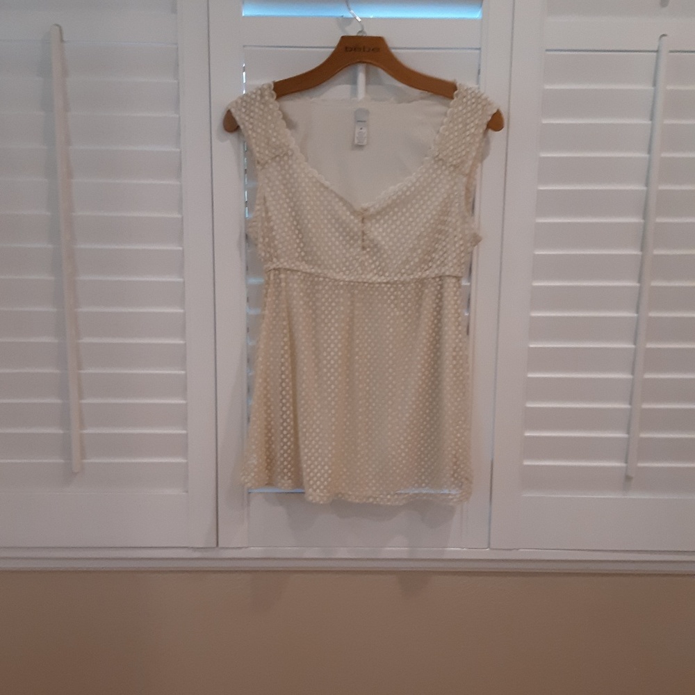 Cream colored lacy top